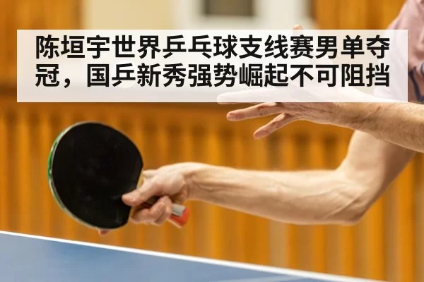 陈垣宇世界乒乓球支线赛男单夺冠,国乒新秀强势崛起不可阻挡